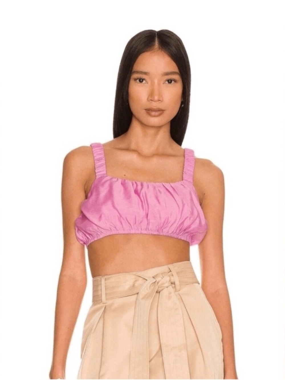 Lovers & Friends Kerry Bubble Crop Top Purple Women’s Small